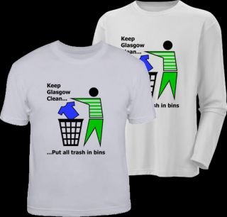 Keep Glasgow Clean Funny Football Celtic T Shirt