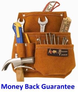 Best Tool Bag 6 Pocket Suede Leather Apron Carpenter Tough Nail Belt