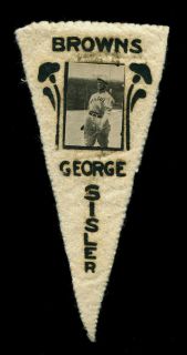 1916 BF2 Ferguson Bakery George Sisler Rookie Browns Felt Pennant RARE