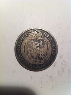 Antique Solid Silver Coin Georgius III Dei Gratia 1819