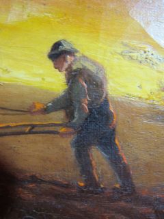 Late 1800s Frank Glyndon Oil on Canvas Painting Bohemian Californian