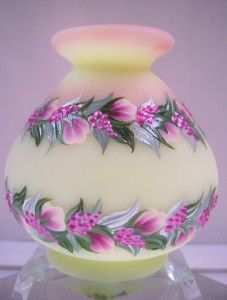  Vase Yellow Burmese Peachy Peony Garlands One of A Kind OOAK