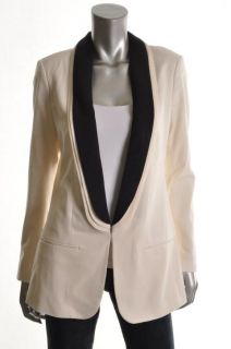 Famous Catalog New Ivory Long Sleeve Lined Tuxedo Long Jacket 6 BHFO