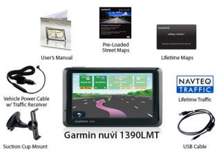 Garmin nuvi 1390LMT 4 3 Bluetooth Automotive GPS FREE Lifetime Map FM