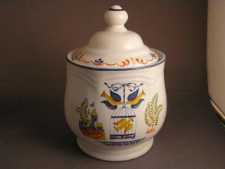 georges briard bird cage pattern sugar bowl with lid