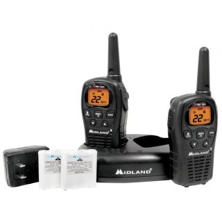 MIDLAND 22 CHANNEL 24 MILE GMRS TWO WAY RADIO WALKIE TALKIE WITH CALL