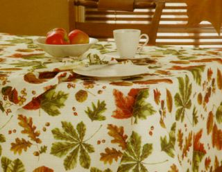 Glendale Fall Leaves Green Brown Gold Rust Polyester Print Fabric