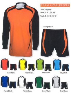 Soccer Team Goalie Jersey Uniform CENT2213 $38 Kit