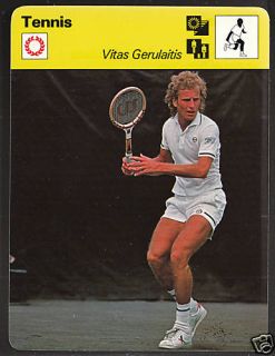 Vitas Gerulaitis Tennis 1978 SPORTSCASTER Card 17 07 A