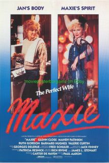 Maxie Movie Poster Adv 1985 Glenn Close Mandy Patinkin