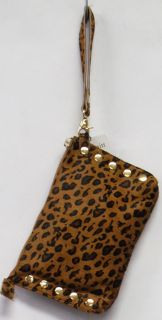 Hammitt Getty Leopard Print Clutch Handbag Brown New