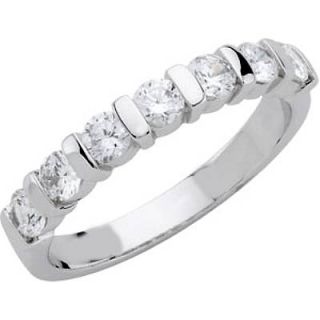  Diamond VS2 Anniversary Wedding Band Ring 14k White Gold Sz7 5