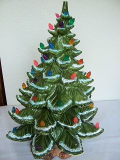 Vintage Atlantic Mould 4 Piece Lighted Ceramic Christmas Tree