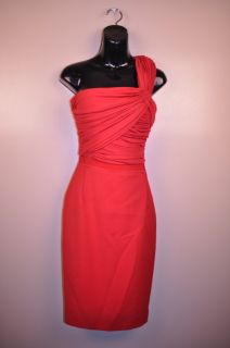 Giambattista Valli 2010 Runway Red One Shoulder Dress 38 $2800