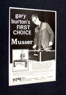 Musser Vibe Vibes Gary Burton Playing 1964 Print Ad