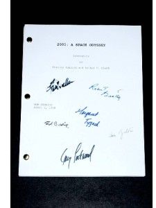 2001 a space odyssey movie script signed