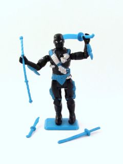 Gi Joe 1993 Snake Eyes Ninja Force Figure GIJOE Toy with Weapons Stand