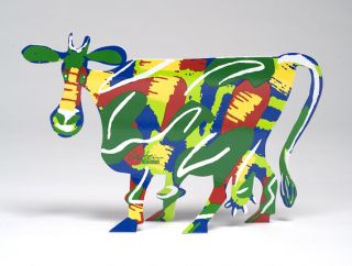 David Gerstein Art Margarita Cow Metal Modern Sculpture Original Art