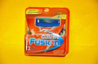Gillette Fusion Razor Blade 12 Cartridges MSRP $42 Genuine Brand New
