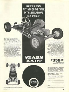 Vintage Beautiful 1960s  Model 300 Go Kart Ad