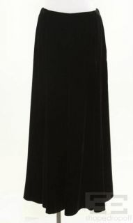 Giorgio Armani Black Velvet Full Length Skirt Size 42