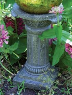 florentine gazing globe pedestal natural stone color