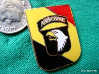   101st Screaming Eagle Logo Shield Patriotic Military Hat Lapel Pin