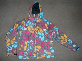 GIRLS SKI COAT JACKET FROM ROXY QUIKSILVER AGE 13 14 VGC WORN FOR 1