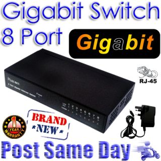 Port Gigabit 10 100 1000 Mbps Ethernet Network RJ45 LAN Switch Hub