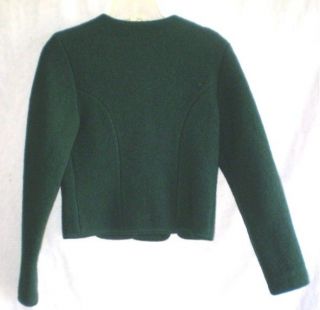 Womens Geiger Tyrol Austria Boiled Wool Jacket Dark Green 36 Small S