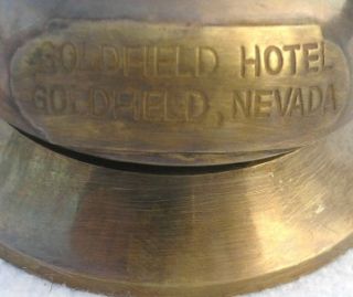 Solid Brass Desk Bell Goldfield Hotel Nevada New FrSh