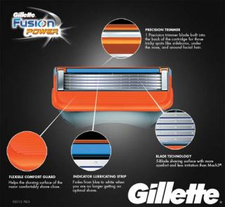 Gillette Fusion Power Cartridges   Precision Trimmer / Flexible