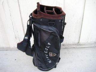  Carry Black 5 Club Dividers Double Shoulder Strap Golf Bag