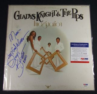Gladys Knight Signed Record Album Imagination Auto PSA DNA P85420