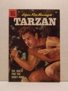 Tarzan #93 Dell Comic Book   Gordon Scott Photo Cover 1957 Edgar Rice
