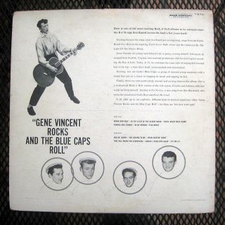 Gene Vincent Rocks and The Blue Caps Roll LP T 970 12 Turquoise Label
