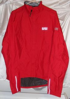 Gore Tex Paclite Bike Wear Red Waterproof Cycling Jacket Mens Size XL