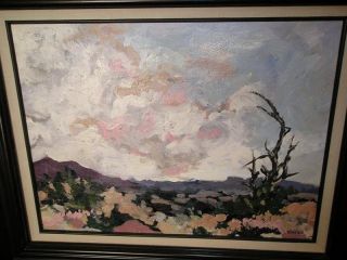 Goree Signed Surrealist Dali Style Landscape Original Oil Painting