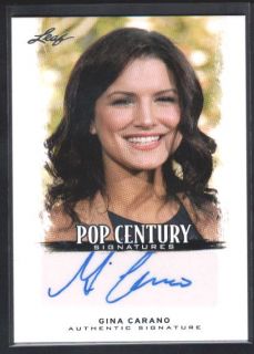 Gina CARANO 2012 Leaf Pop Century Signatures Autograph SP Auto $50