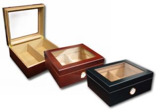 The Imperial Glasstop 25 50 Count Cigar Humidor