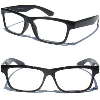 Retro Design Clear Lens Glasses Black Frame Hipster Geek Nerd Style