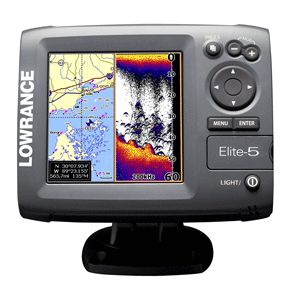 Lowrance Elite 5 GOLD GPS Chartplotter Fishfinder w/ Transducer