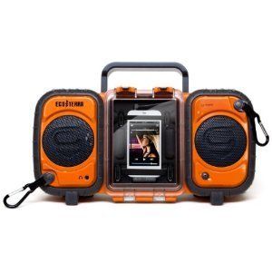 Grace Digital Rugged Waterproof Stereo Boombox Portable iPhone Docking