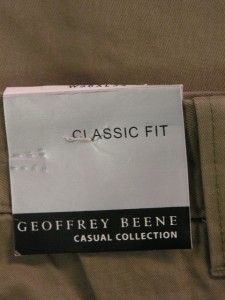 36X34 Geoffrey Beene Casual Collection Pleated Khakis Pants NWT
