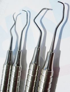 Gracey Curettes Hollow Medical Dental Instrument Set 4 Pcs YNR