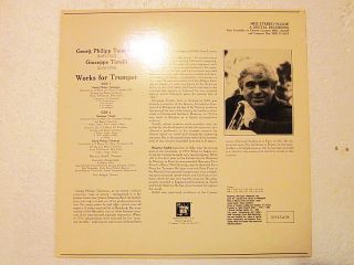 Georg Telemann Giuseppe Torelli Works for Trumpet LP