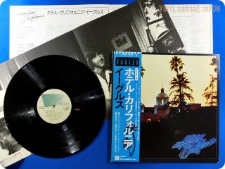  POSTER Hotel California 1976 Japan Glenn Frey Don Henley OBI LP G010