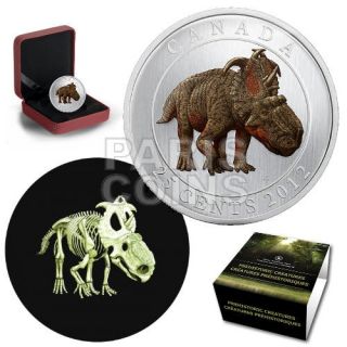 Canada 25 Cent Colored Coin 2012 Dinosaur Coin Ready to SHIP Mintage