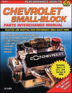 Chevy V8 Engine Parts Interchange Book 262 267 283 305 307 327 350 400