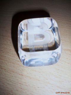 Baccarat Glass Crystal Building Block Baby Alphabet Paperweight